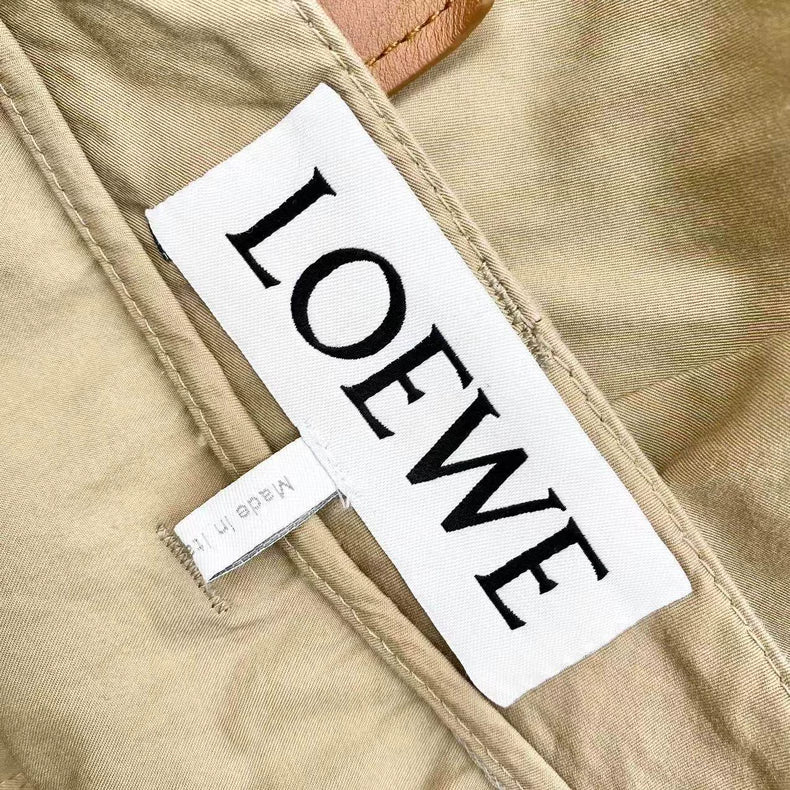 Loewe Brown Cotton Logo Shorts 34