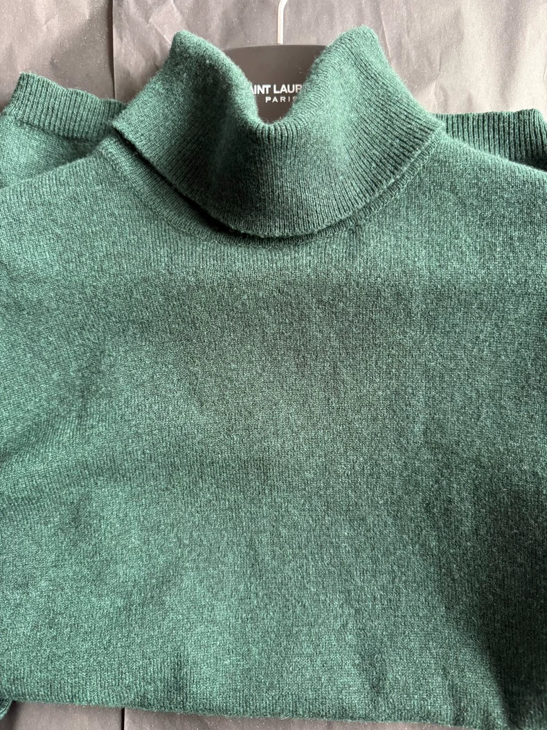 Green Cashmere Sweater by Saint Laurent