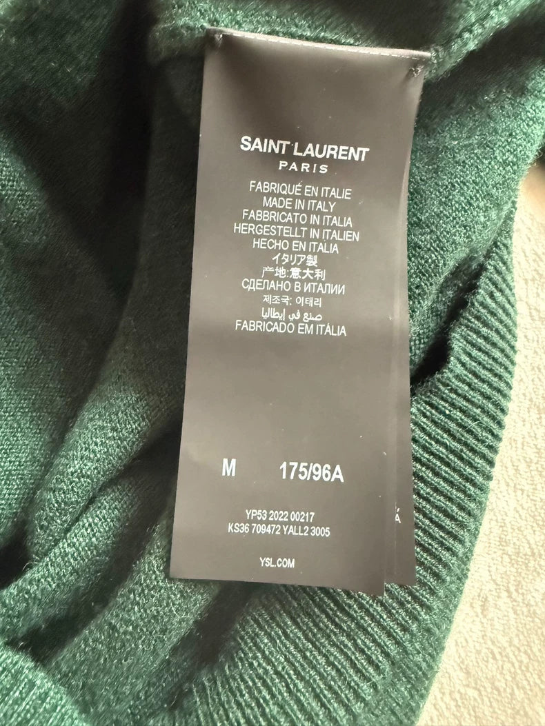 Green Cashmere Sweater by Saint Laurent