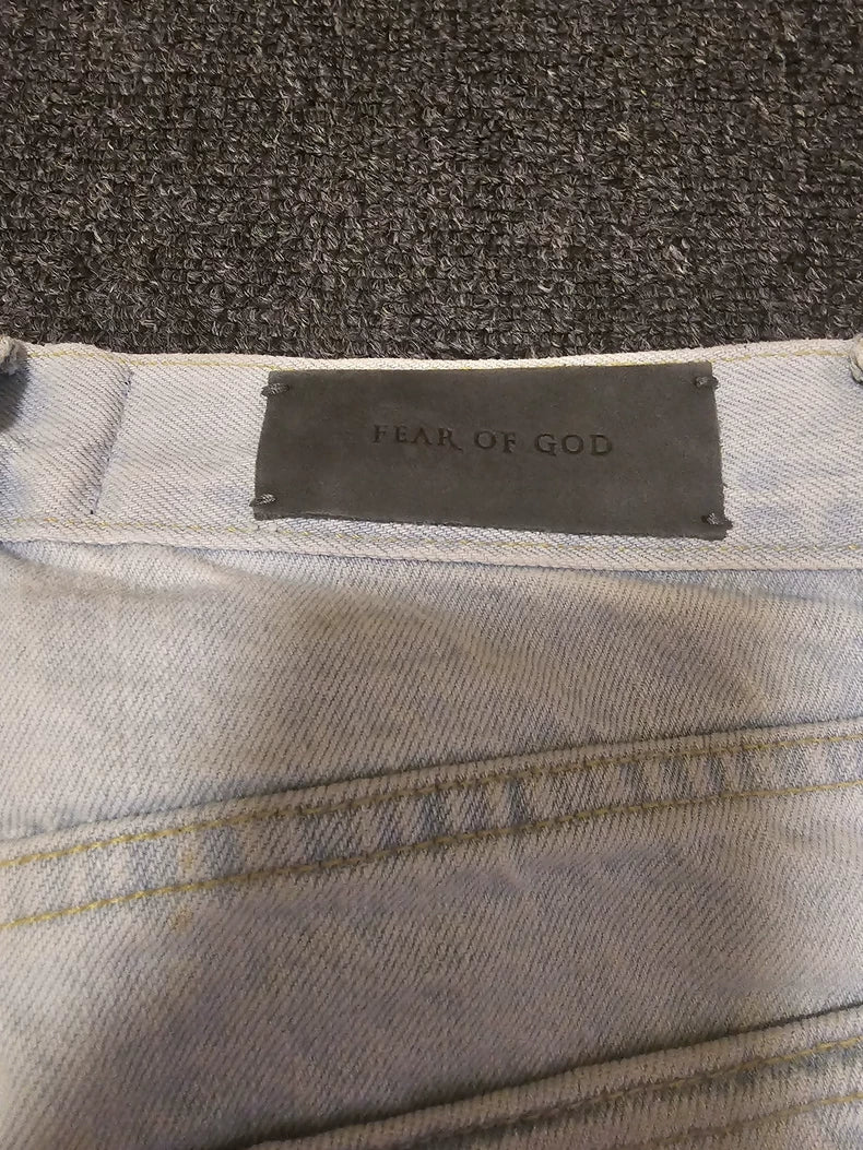 Fear of God Light Blue Denim Jeans-yf