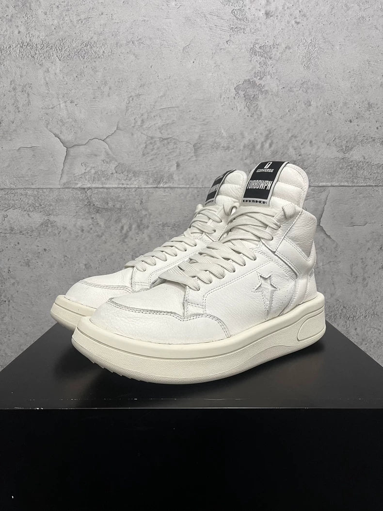 Rick Owens Converse White Thick Sole Sneakers-yf