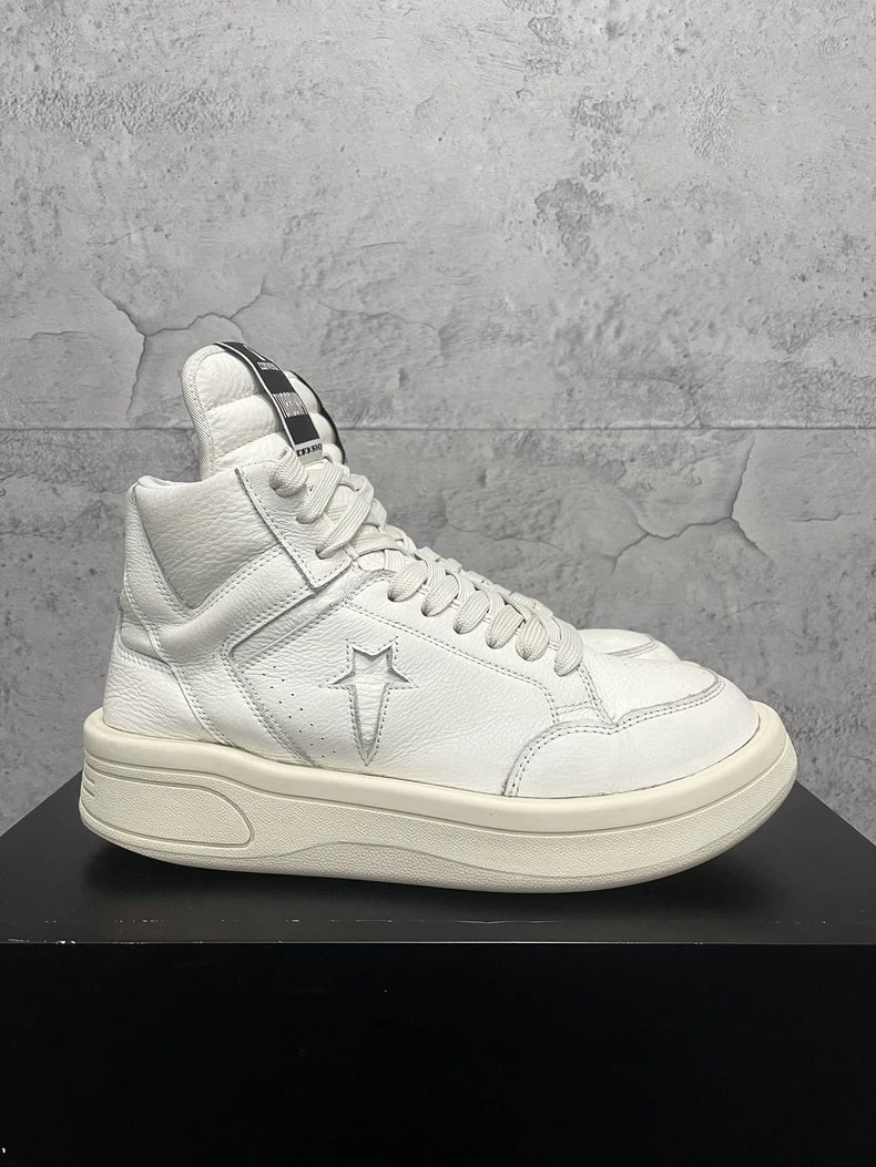 Rick Owens Converse White Thick Sole Sneakers-yf