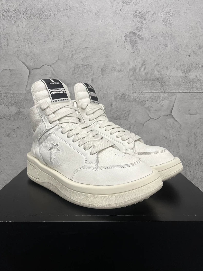 Rick Owens Converse White Thick Sole Sneakers-yf