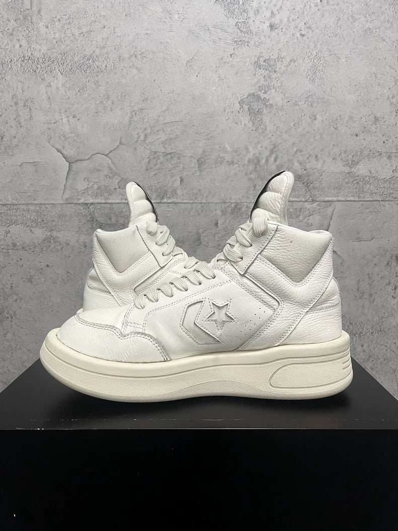 Rick Owens Converse White Thick Sole Sneakers-yf