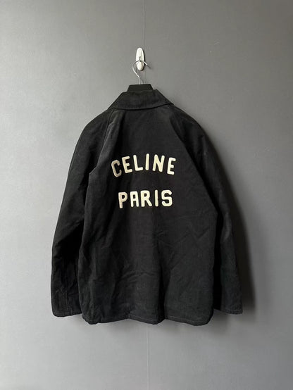 Celine Black Corduroy Zip-Up Jacket