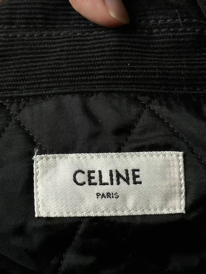 Celine Black Corduroy Zip-Up Jacket
