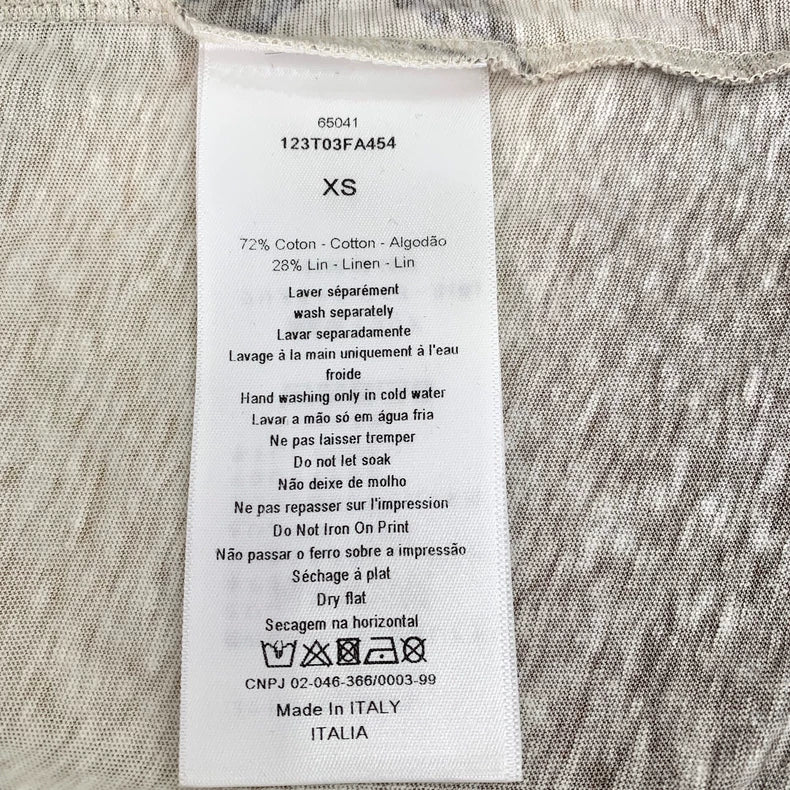 Dior Brown Floral Short Sleeve T-Shirt