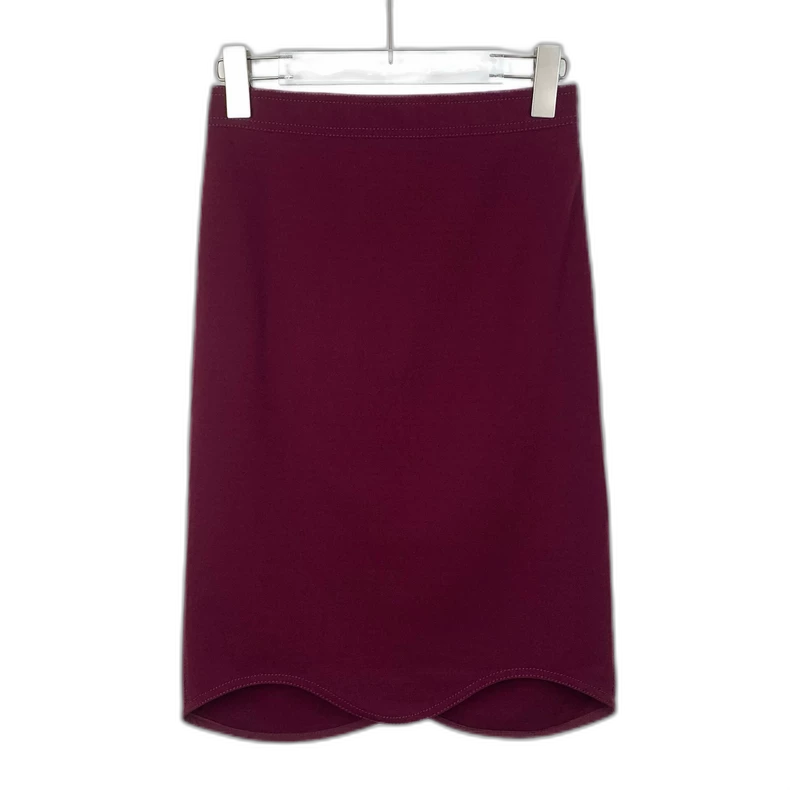 Givenchy Burgundy High-Slit Skirt XXS