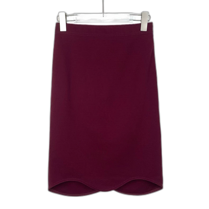 Givenchy Burgundy High-Slit Skirt XXS