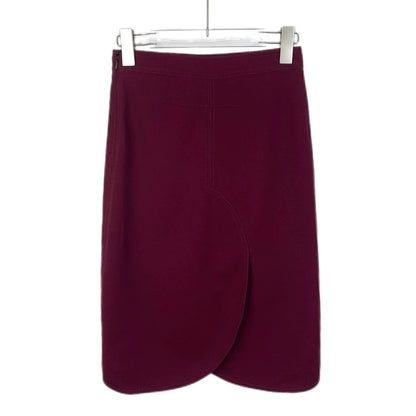Givenchy Burgundy High-Slit Skirt XXS