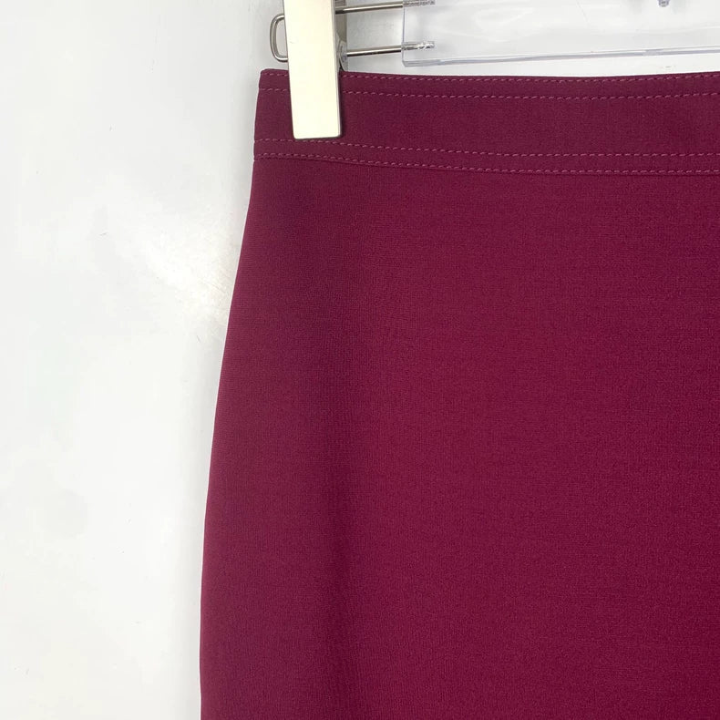 Givenchy Burgundy High-Slit Skirt XXS