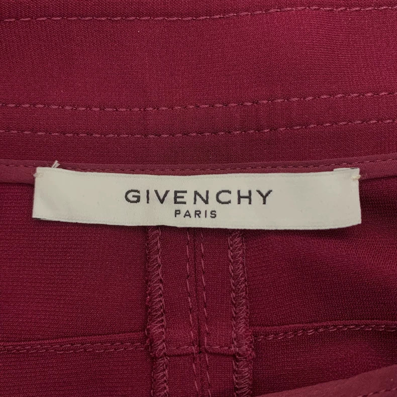 Givenchy Burgundy High-Slit Skirt XXS