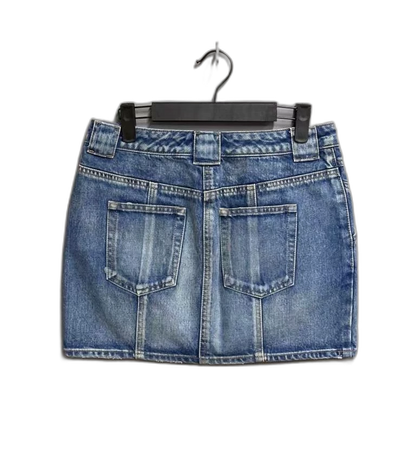 Blue Denim Mini Skirt by Saint Laurent Paris