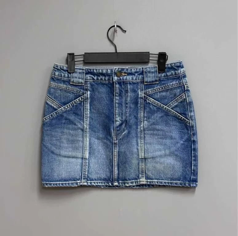 Blue Denim Mini Skirt by Saint Laurent Paris