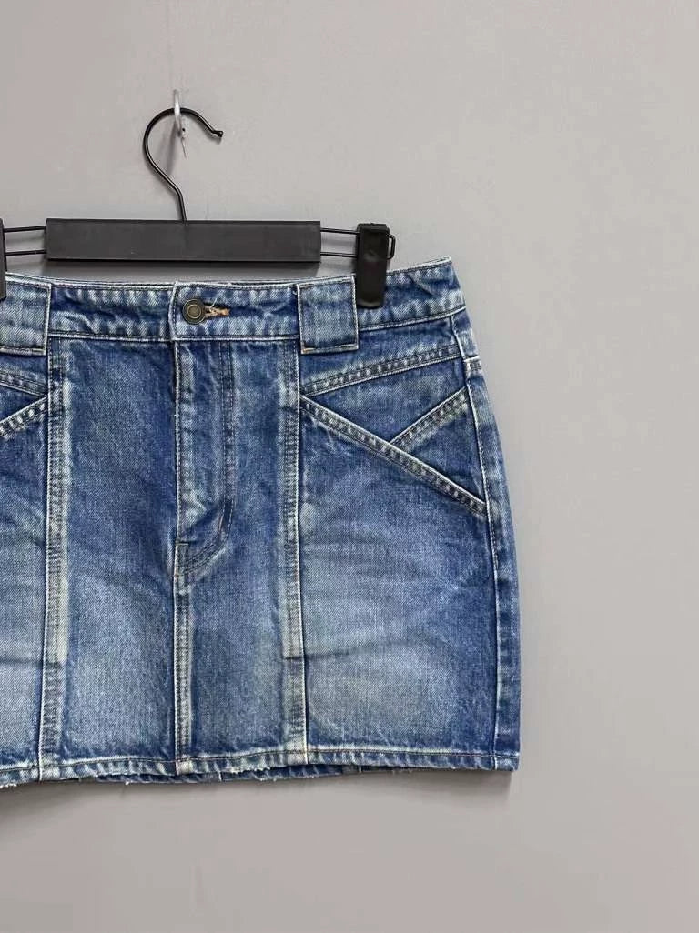 Blue Denim Mini Skirt by Saint Laurent Paris