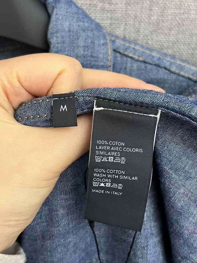 Celine Light Denim Jacket with Gold Buttons