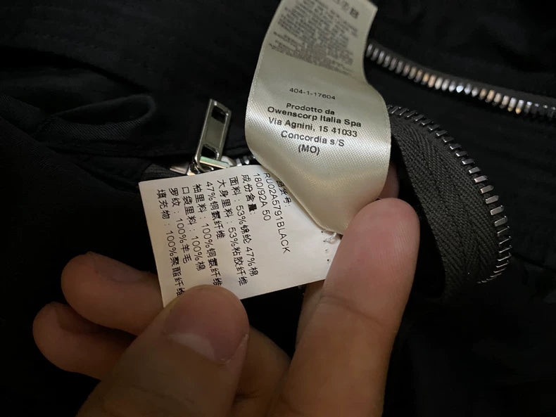 Rick Owens Black Bomber Jacket with Pockets-yf