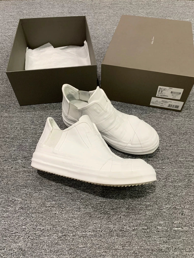Rick Owens White Low-Top Sneakers-yf