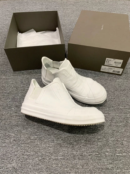 Rick Owens White Low-Top Sneakers-yf