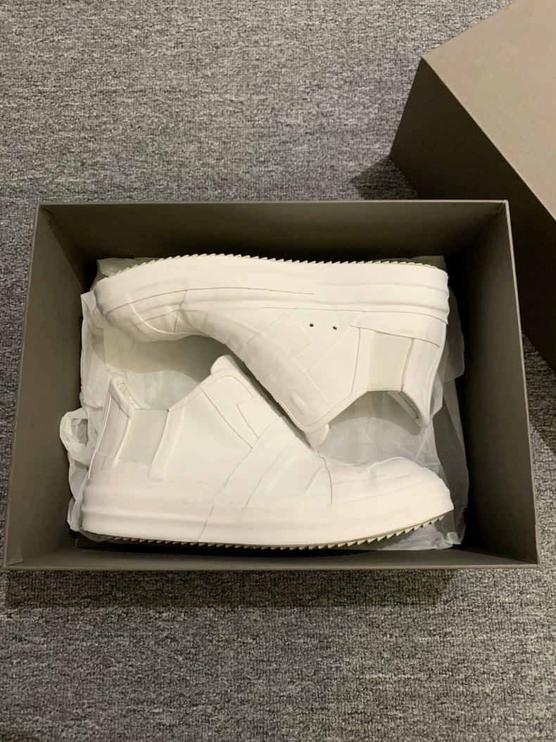 Rick Owens White Low-Top Sneakers-yf
