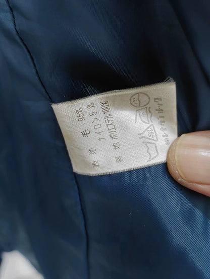 Givenchy Long Blue Alpaca Wool Coat