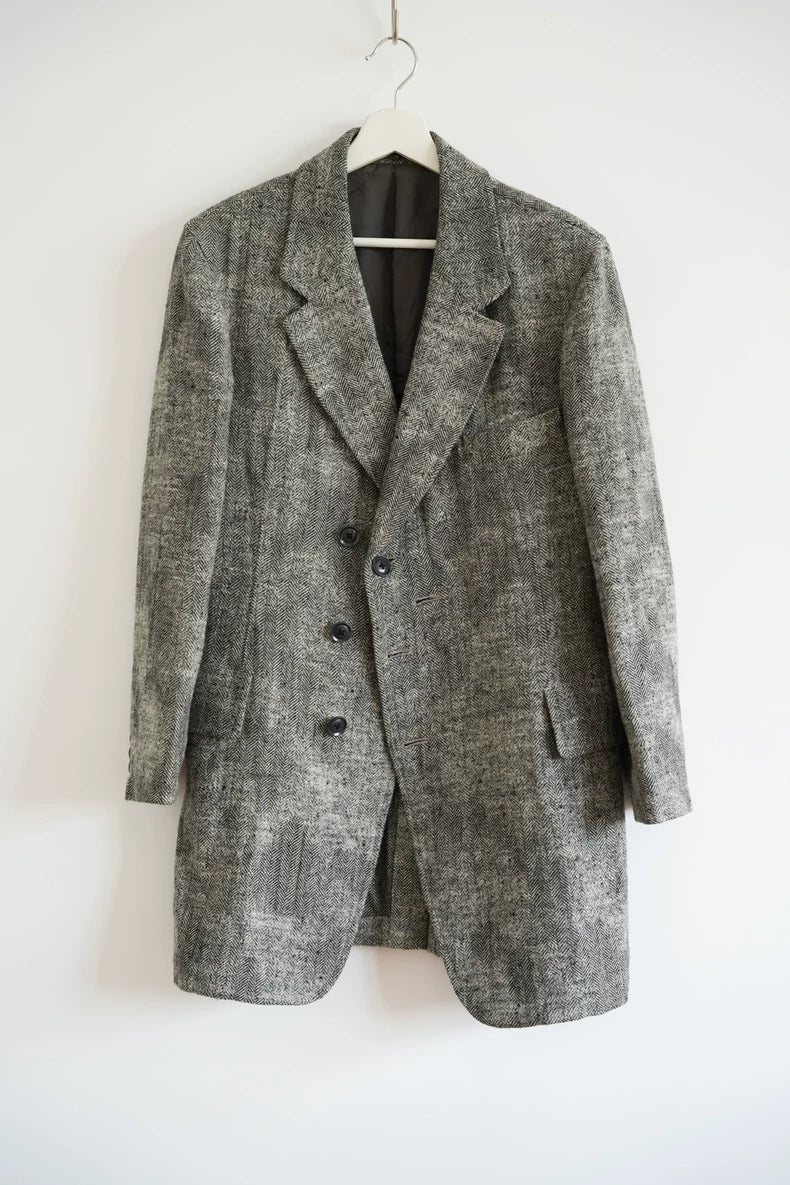 Yohji Yamamoto Herringbone Pattern Suit Jacket