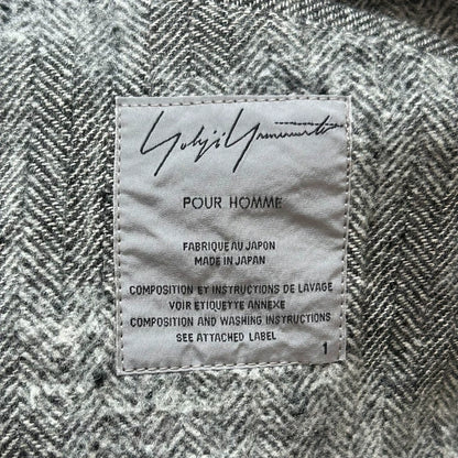 Yohji Yamamoto Herringbone Pattern Suit Jacket