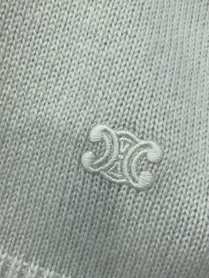 Celine White Knit Pullover Sweater
