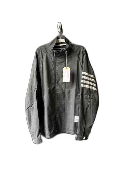 Grey Double Zip Wool Jacket