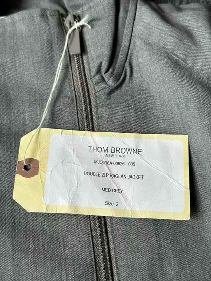 Grey Double Zip Wool Jacket