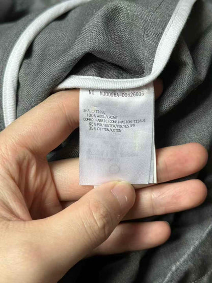 Grey Double Zip Wool Jacket