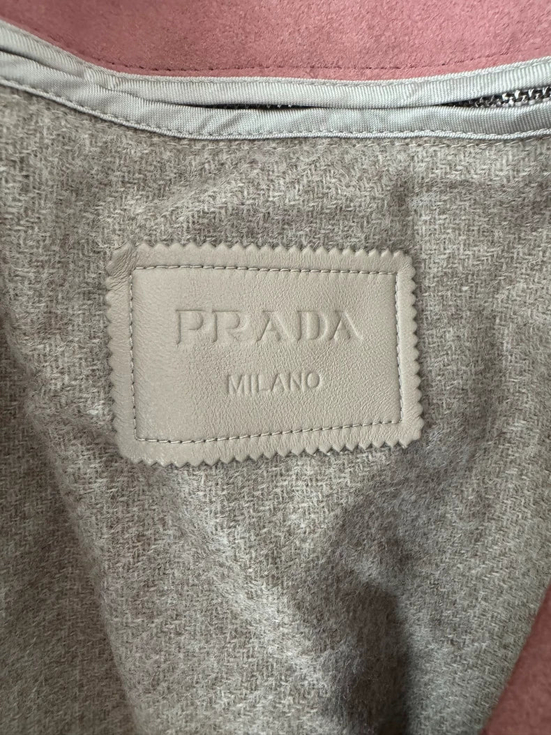 Pink Vintage Suede Leather Jacket