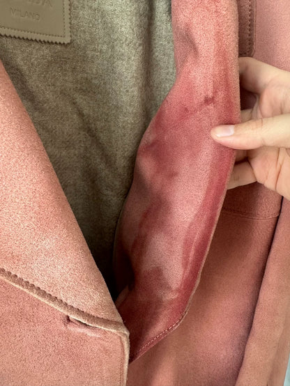 Pink Vintage Suede Leather Jacket