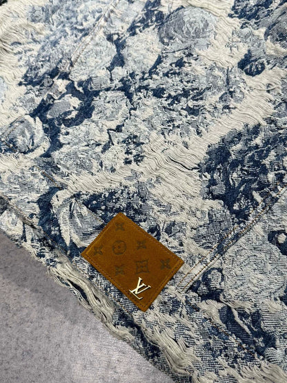 Louis Vuitton Floral Denim Jacket-yf