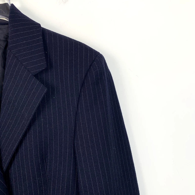 Prada Navy Striped Wool Blazer