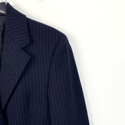 Prada Navy Striped Wool Blazer