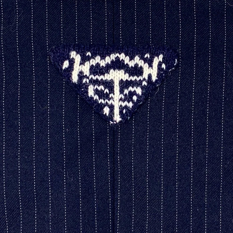Prada Navy Striped Wool Blazer