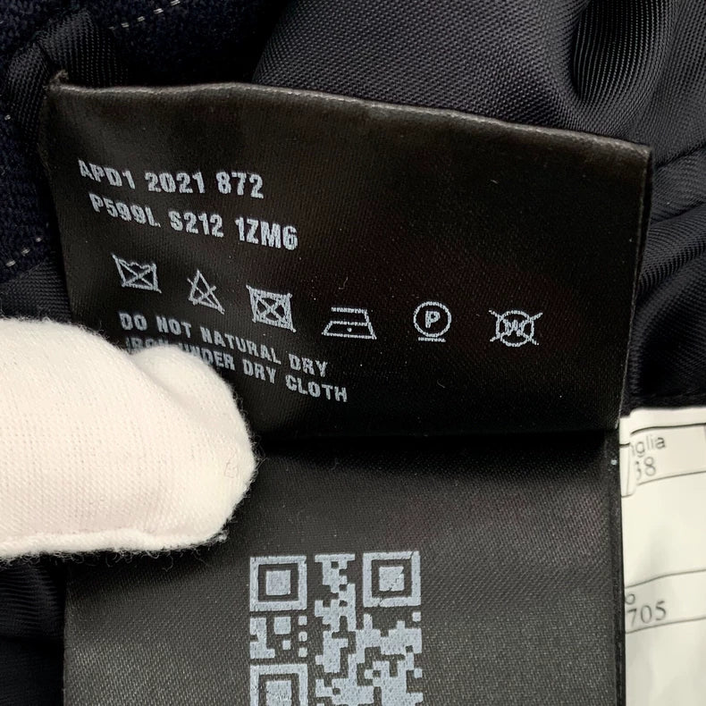 Prada Navy Striped Wool Blazer