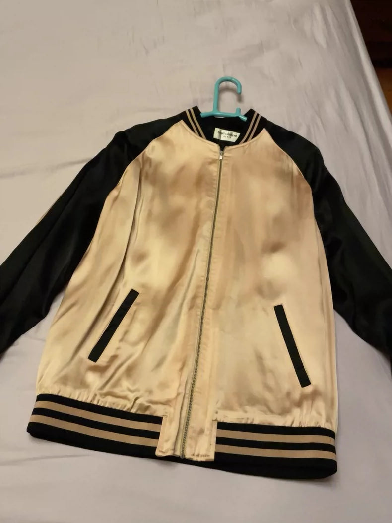Saint Laurent Silk Black Pink Jacket