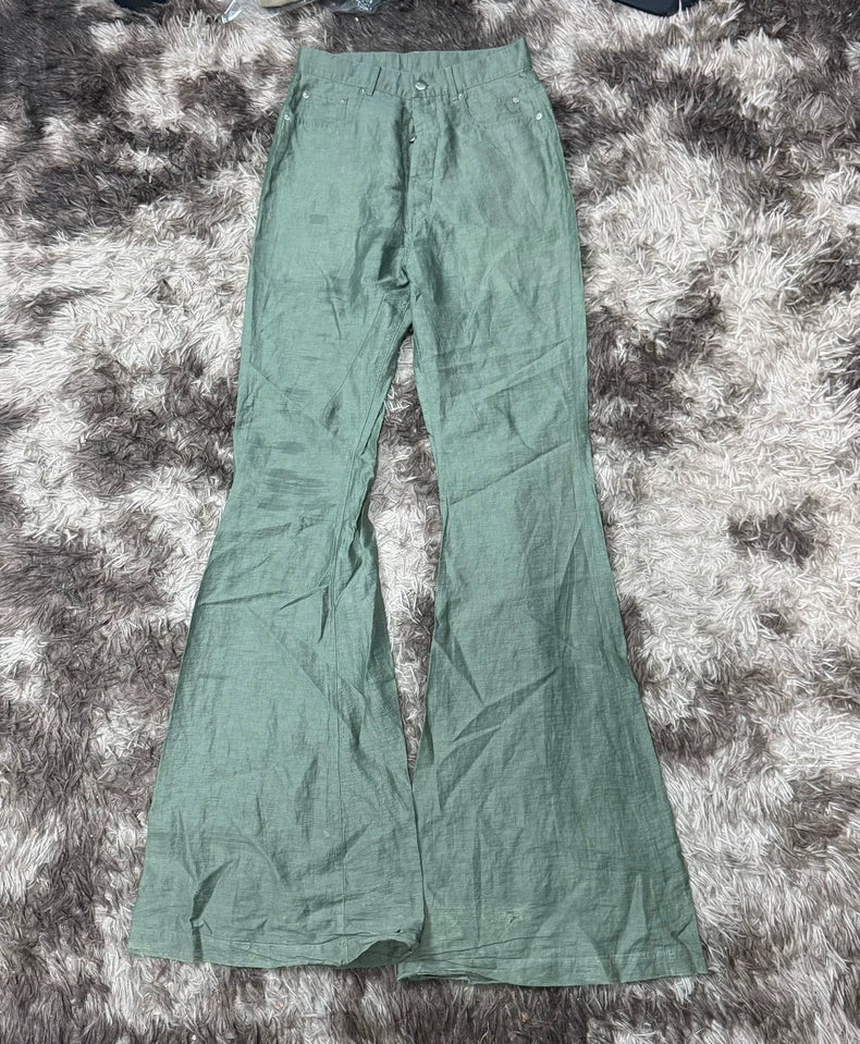 Rick Owens 23SS Green Bootcut Pants