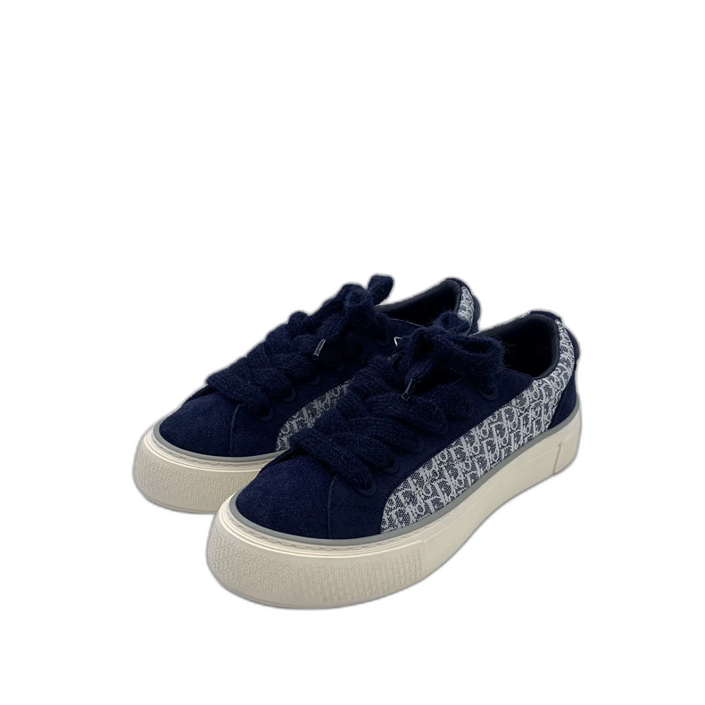 Dior Blue Logo Thick Sole Casual Sneakers
