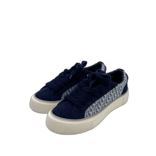 Dior Blue Logo Thick Sole Casual Sneakers