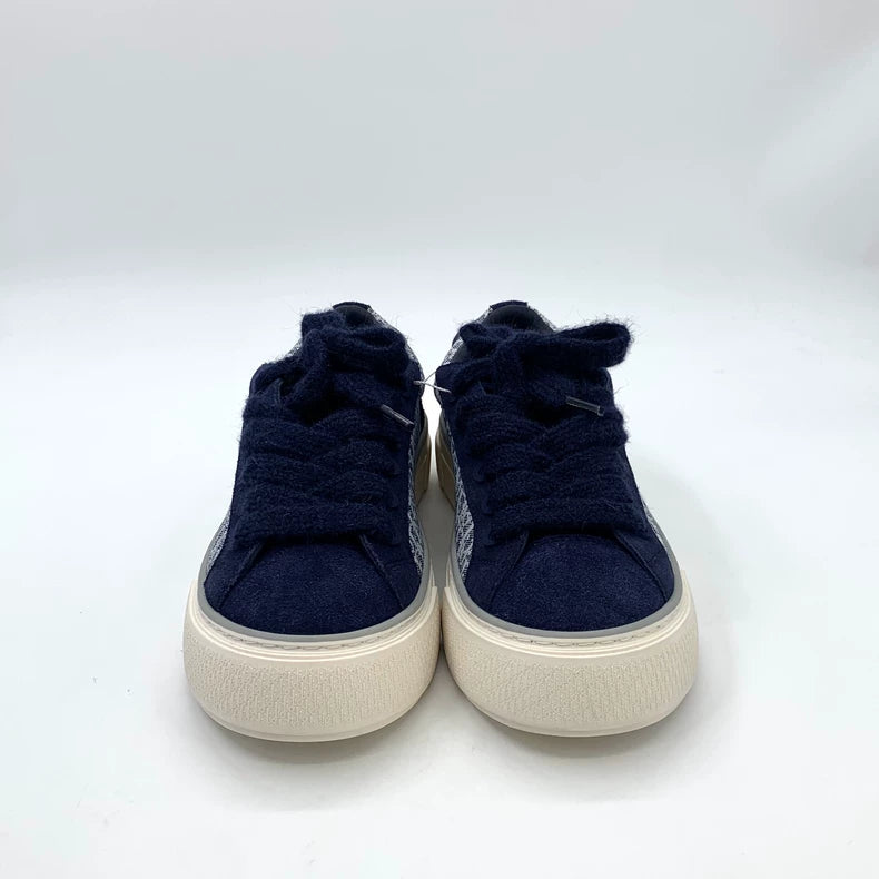 Dior Blue Logo Thick Sole Casual Sneakers