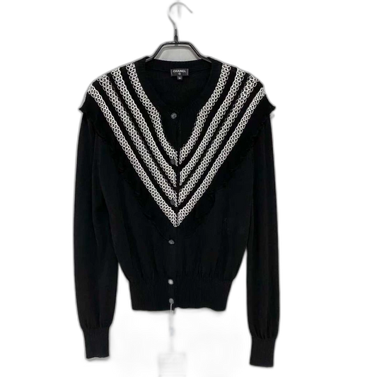 Chanel Black Cardigan with Chain Detail