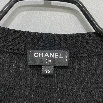 Chanel Black Cardigan with Chain Detail