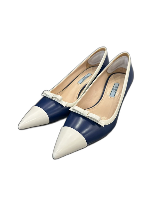 Prada Blue and White High Heels for Women
