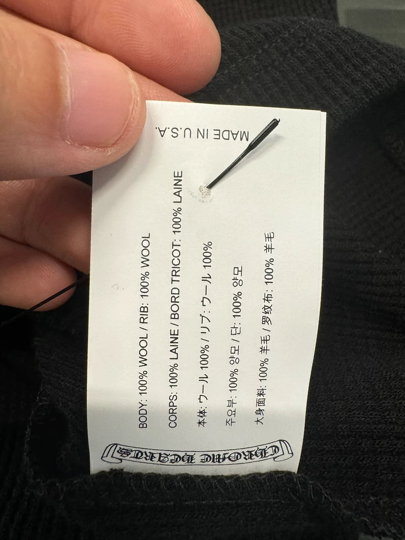 Chrome Hearts Black Embroidered Long Sleeve-yf