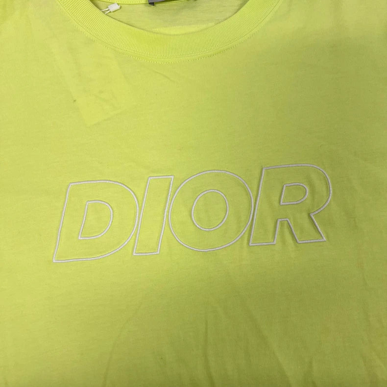 Dior Embroidered Logo Short Sleeve T-Shirt