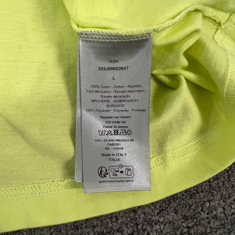 Dior Embroidered Logo Short Sleeve T-Shirt