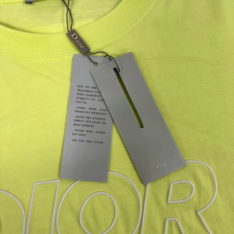Dior Embroidered Logo Short Sleeve T-Shirt